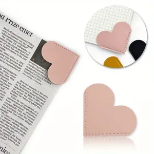 2pcs/set Handcrafted Vintage Faux Leather Bookmarks for Book Mini Corner Page Marker Faux Leather Bookmark for Reader Teacher Gift