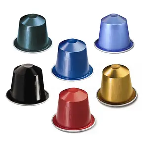 50pcs Disposable Empty Aluminum Foil Empty Coffee Capsule Cofffee With Lid Popular (Capsule Box 50pcs + Lid 50pcs + Rubber Ring 50pcs)