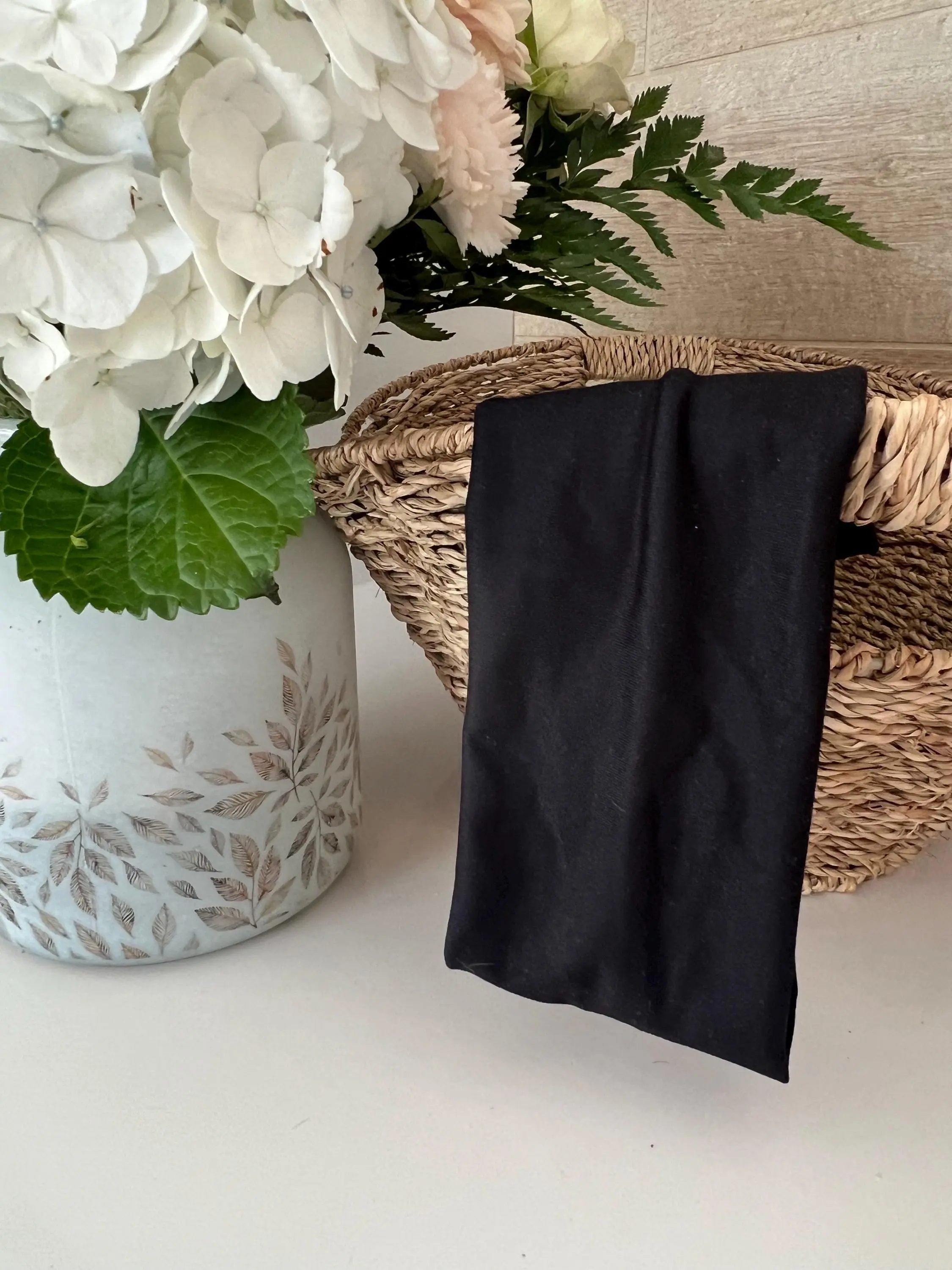 Modern Flat Headband - Black Solid