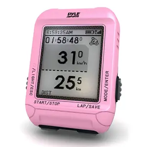 Pink Bicycling Computer for Bikes - GPS Tracking, ANT+ Sensor, Alarms Sound, Built-in Memory, Connect to PC, Cycling Performance Analysis