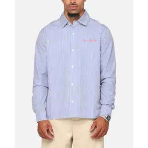 Carre Dice Club Long Sleeve Button Up Shirt Pinstripe