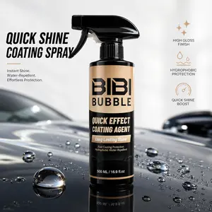 500ml 16oz Car Paint Coating Spray – Instant High Gloss Shine, Mirror Finish Enhancement, Hydrophobic Water Repellent Protection, Smooth & Clean Car Surface Care