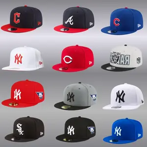 New York Yankees MLB 59FIFTY Cap – Flat Bill Snapback, Black Red Underbill Style, High Crown Structured Fit, Premium Embroidered Team Logo, Casual Streetwear Baseball Hat, Viral TikTok Sports Fashion