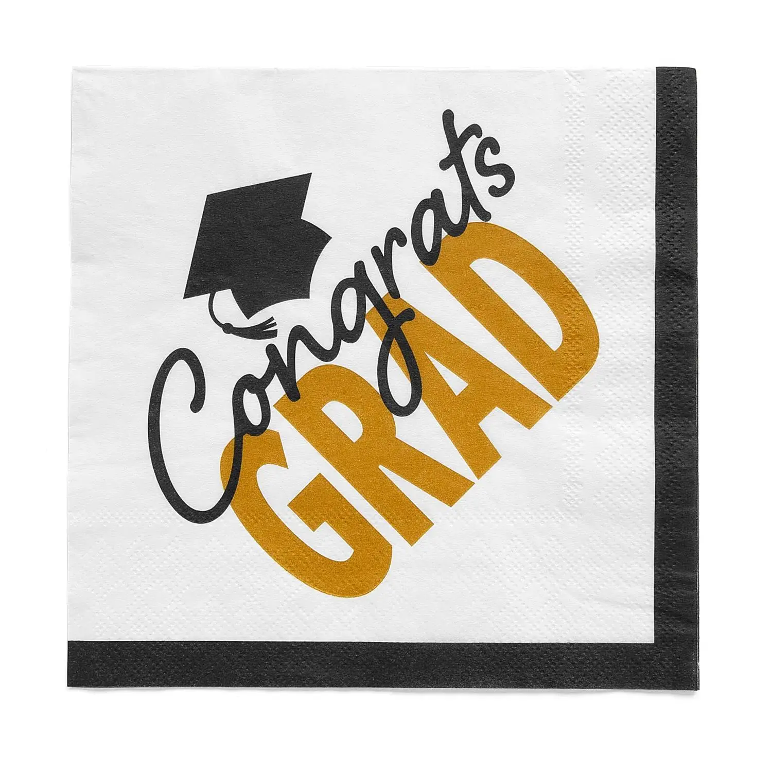6 1/2" Bulk 100 Ct. Graduation Congrats Grad Paper Luncheon Napkins