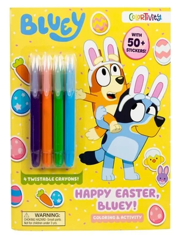 Bluey Coloring & Sticker Book: Happy Easter, Bluey - Delaney Foerster, Paperback, Stickers, Twistable Crayons