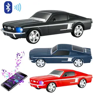 Bluetooth Speaker with Bass Radiator Retro 1960s Car Inspired Speaker Portable Rechargeable Led Light FM radio