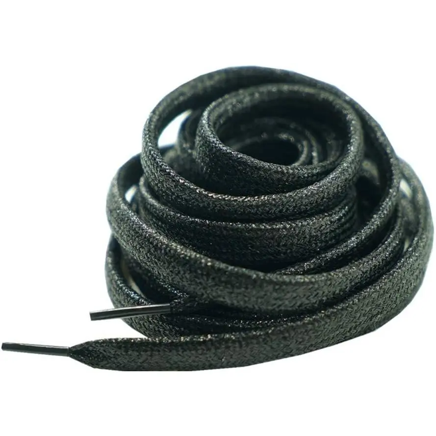 &  Metallic Glitter Flat shoelaces Colorful Fashion 2 pairs pack for Canvas Sneaker Athletic