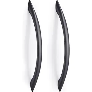 30 Pack Matte Black Cabinet Handles-5 inch/128mm Screw Spacing Arch Drawer Pulls Hardware, Modern Style Cabinet Pulls for Kitchen Cabinets Cupboard Bedroom Bathroom Dresser
