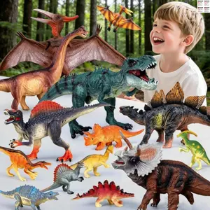 14PCS Big Realistic Dinosaur Figurines Set, Educational Toy for Kids, Boys & Girls, Early Learning Cognitive Development Gift,Dinosaur Toys for Kids 3-5 5-7,  Realistic Dinosaur Figure Set with 6 Jumbo & 8 Small, Educational Toddler Dino