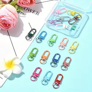 Durable Zinc Alloy Rotary Keychain Clips - 100PCS Metal Door Clasps for DIY Crafts, Dog Collars,Bag Doll Hanging Buckles, Lanyard Swivel Snap Hooks,Heavy Duty Lobster Claw Clasps summervibes