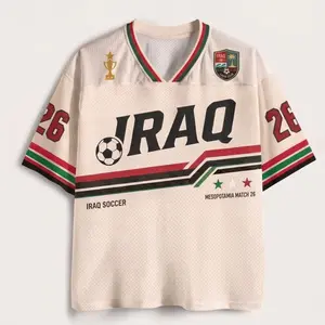 Iraq Soccer Jersey, Retro Mesopotamia Shirt, Custom Name Number Jersey, Iraqi Football Fan Gift, Vintage Iraq Soccer Tee
