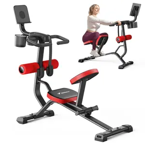 Merach Adjustable Seat Stretch Machine for Lumbar Stretching, Lower Back Pain, Leg Stretch, 350lbs Weight Capacity, Soft Non-Slip Stable Support, Compact Full Body Stretch Trainer for Home Gym Equipment Summervibes