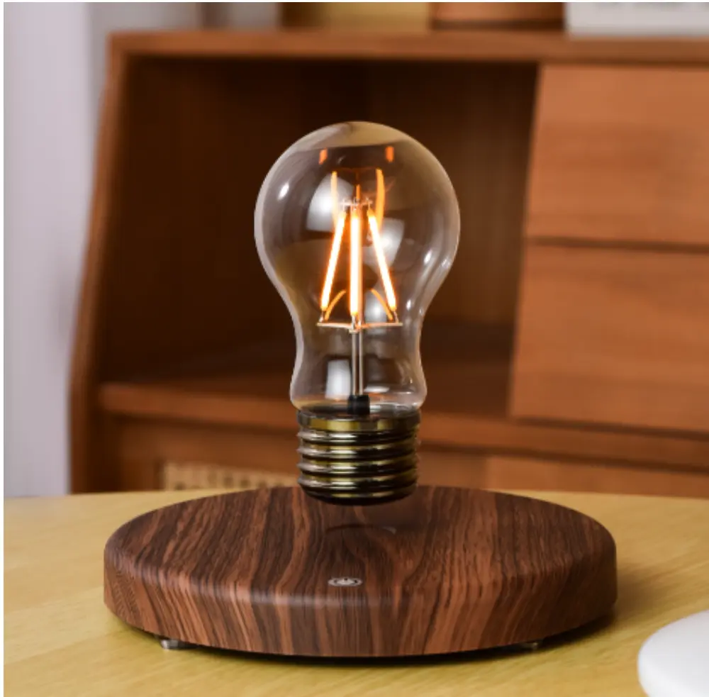Magnetic Levitating Light Bulb Lamp Floating Desk Lamp Bedroom Night Light With 360° Rotating for Home Decor & Gaming Setups Unique Gift for Tech Lovers MagneticLevitation SmartGadgets RoomDecor DeskSetup Cordless Floating Magic Dimmable Light