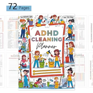 Adhd Cleaning Home Cleaning Schedule Planner, Annual Cleaning Checklist Organizer, Durable Binding, Essential Household Management Tool, Planner Notebook