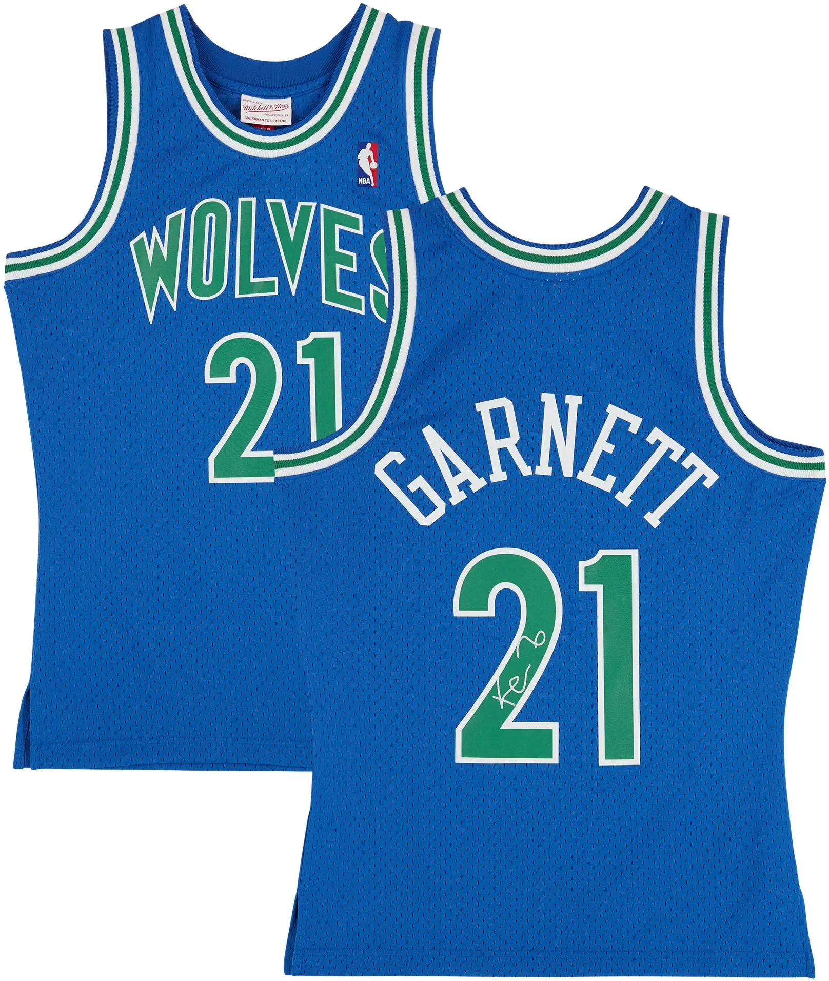 Kevin Garnett Minnesota Timberwolves Autographed Mitchell & Ness Blue 1995-96 Swingman Jersey - Fanatics Authentic Certified