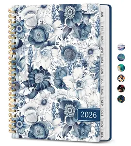 2026 Monthly & Weekly Planner (Jan 2026 - Dec 2026),  6.3"x 8.5" Pretty Hardcover Agenda with Tabs, Spiral Bound - Ideal for School, Office & Home