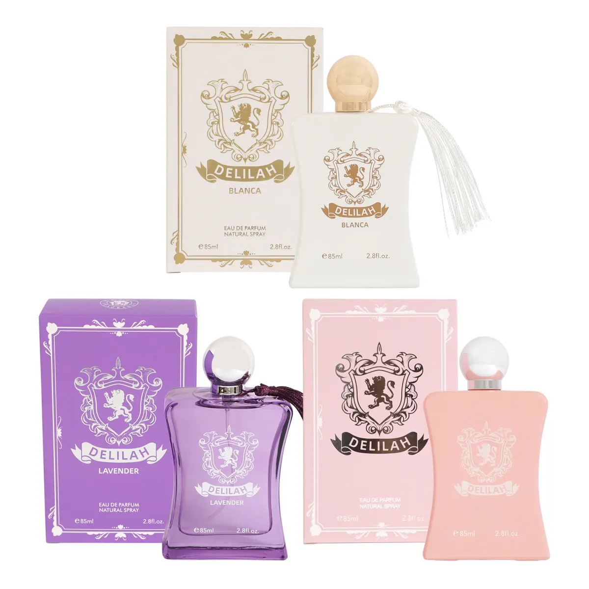 Bundle of Delilah,Delilah Lavender and Delilah Blanca Spray Perfume Eau de Parfum for Women- Women's Fragrance