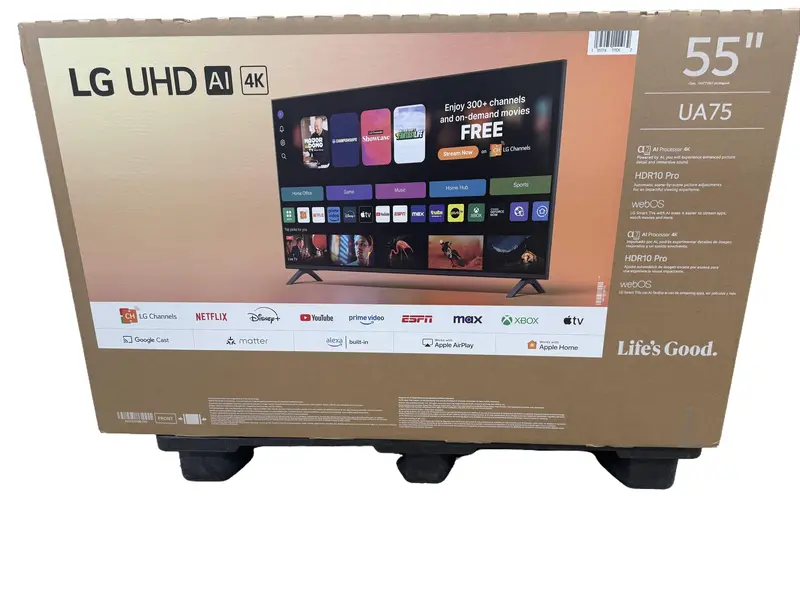 LG 55" 4K UHD UA75 AI Smart TV, 55UA7500