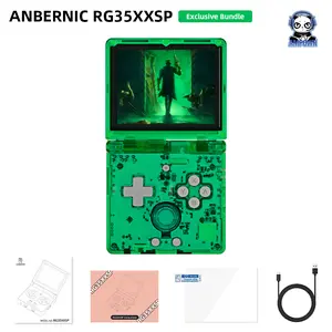 ANBERNIC RG35XXSP Portable Game Console 3.5" IPS Screen Flip Game Player 64G 5K+ Games Battery 3300mAh HDMI connection to TV Digital Controller tech gadgets handheld game device handheld game console game  boy Mini Gaming Stuff Protection