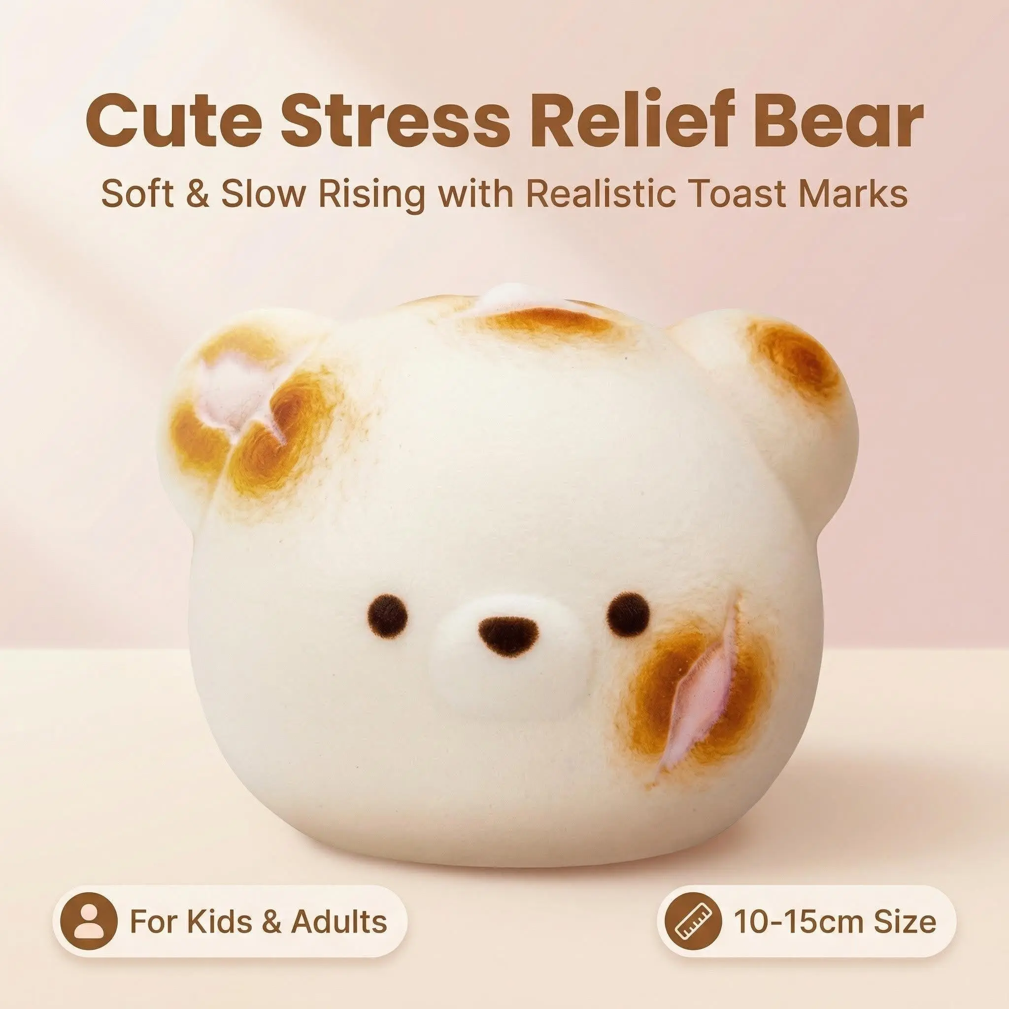 Bursting Mochi Bear Slow Rising Squishy Stress Relief Fidgets Soft Sensory Fidget