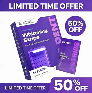 DRDENT Purple Teeth Whitening Strips KB-7/21 WhiteningSessions - Safe for Enamel Non Sensitive Teeth Whitening-Peroxide-Free Radiant