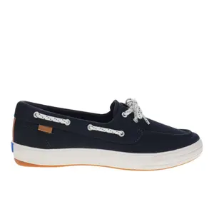 Keds Womens Center Iii Boat Twill Lace Up Sneakers Shoes Casual - Blue