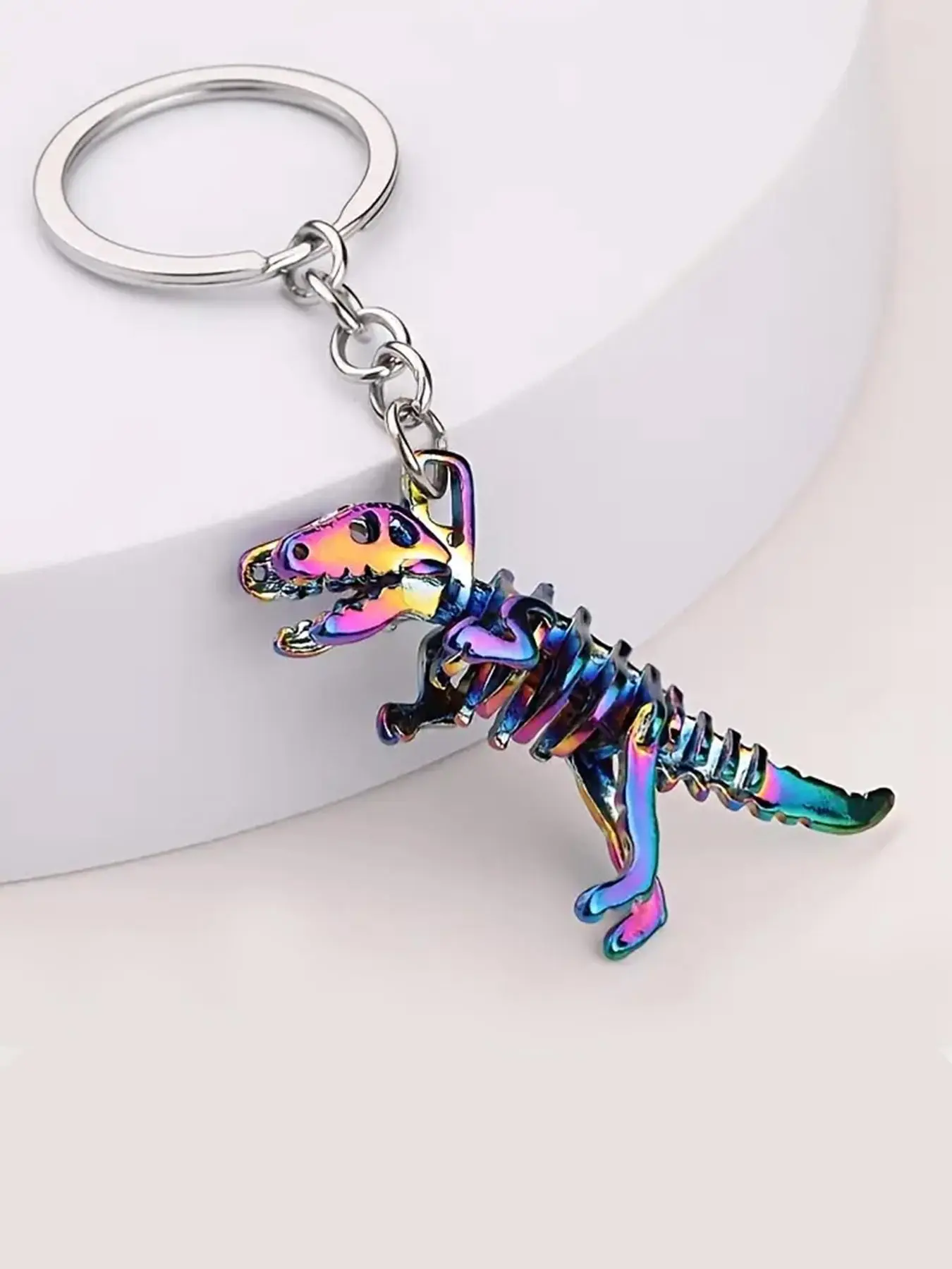 Cute Dinosaur Skull Design Keychain, 2024 Fashionable Creative New Novelty Keychain for Men & Women, Stylish Keychain, Cool Keychains, Trendy Accessories for Bag, Backpack & Car Key, Fashionable Alloy Keychain, Keychain Accessory
