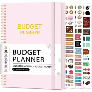Budget Planner - Monthly Budget Book Undated with Expense & Bill  - Undated 12 Month Financial Planner/Account Book calendar organizer to Take Control of Your