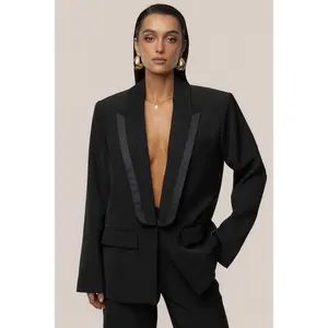 Black Suite Life Woven Blazer
