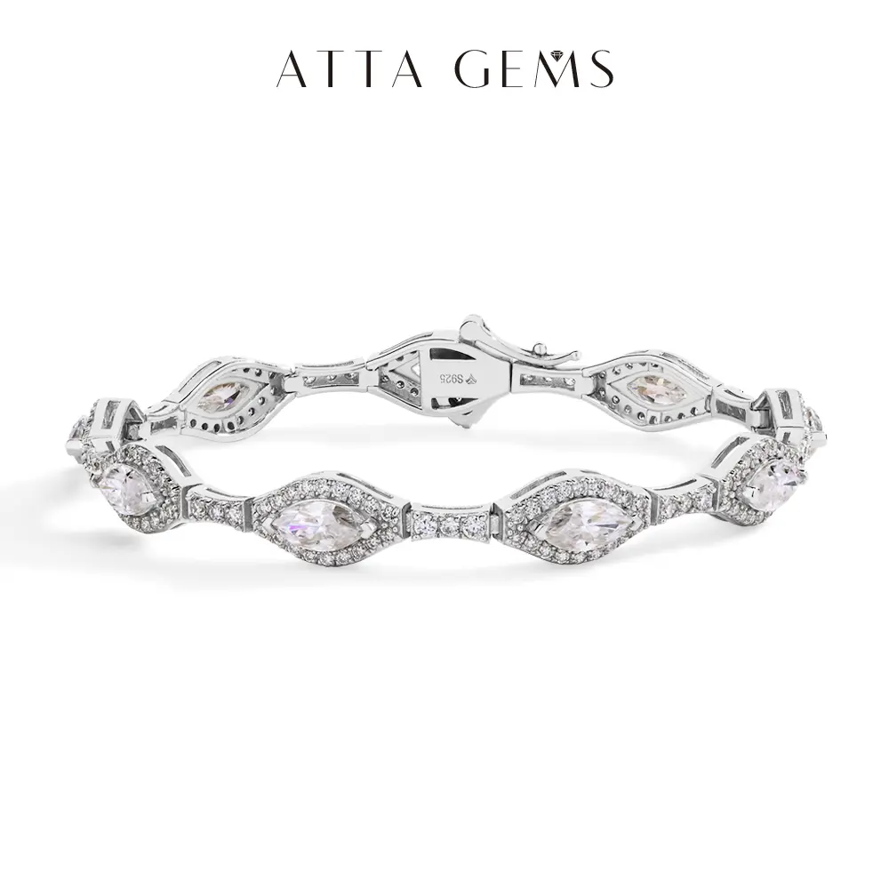 Elegant Women's Tennis Bracelet with D-VVS1 Sparkling Synthetic Moissanite, an Exquisite Gift for Daily Wear, Weddings, and Parties, B020, Beautiful Bracelets, Exquisite Bracelet