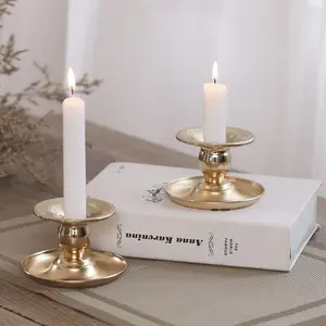 Candlestick with metal plating, scented candle cup, home and restaurant decorative ornament