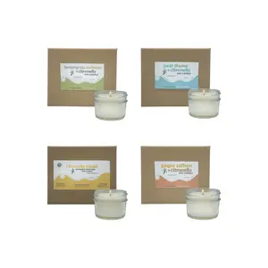 Hand Poured Citronella Soy Candles - Clean-Burning - Summer Scent Pack