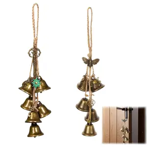 Witch Bells for Door Knobs, Brass Material, Butterfly Design, Wiccan Magic Decorative Home Decorations, Handcrafted Witchcraft Accessories