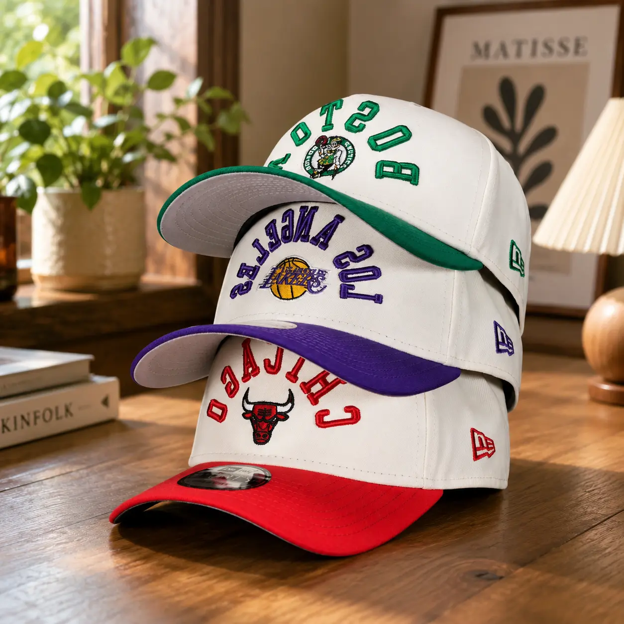 New Era Boston Celtics 9TWENTY Adjustable Cap NBA Team Logo Curved Brim Baseball Hat White Kelly Green