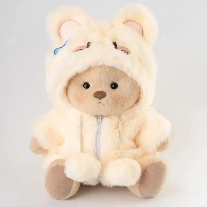Getahug Fluffy Bunny Bear |  Handmade Jointed Teddy Bear Gift, Bunny Plush Toy, Huggable Fur Cuddling Companion, Handcrafted Unique Stuffed Animal Love Gift for Girls grateful kids gifts Fur Love