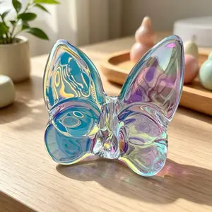 High-Transparency K9 Crystal Butterfly Ornament, Attractive Wealth Guardian, Elegant Glow, Modern Luxury Decor for Living Room, TV Stand, Entryway, Desk, Bedside Cabinet