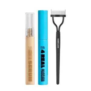 Viral Lashes Set, Includes Essential Lash Serum, 4 Real Mascara & Lash Separator for Lifted & Defined Lashes