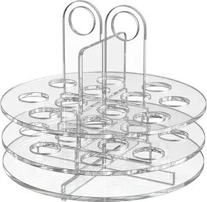 Acrylic Cosmetic and Mascara Holder 12 Slot Stationary Caddy Clear Acrylic Lip Gloss and Makeup Chapstick Liner Organiser Storage Solution for Vanities by 321 Plastics