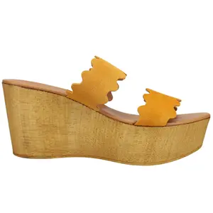 Matisse Womens Charlie Platform  Casual Sandals Casual High Heel 3" & Up - Yellow