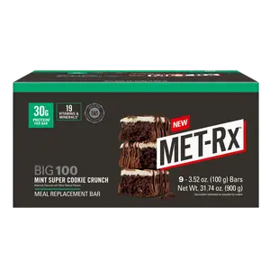 MET-RX Big 100 Mint Super Cookie Crunch Protein Bars