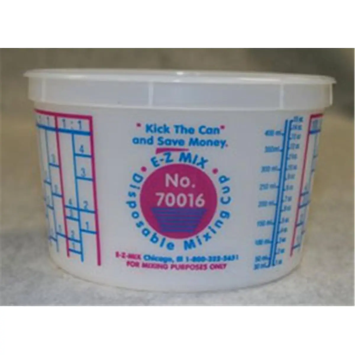 212 MAIN E-Z Mix EMX-70016 1 Pt Plastic Measuring Cups - Mixing Tools for Automotive Paint Care Touch-Ups, Sealed with 700016 l, Parts Edging, Graphs Compatible