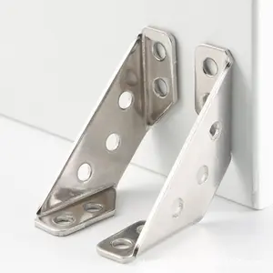 20 Corner Codes +120 Screw Stainless Steel Multifunctional Angle Bracket Connector, Three-sided Fixed Angle Iron Bracket stainless steel Universal Stainless wood furniture Stainless Steel