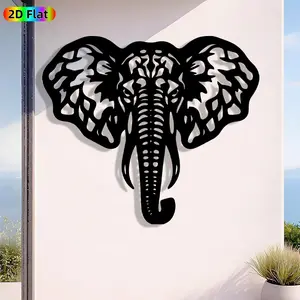 1pc Avant-Garde Elephant Metal Wall Art, Avant-Garde Elephant Statue Mural, Iron Craft, Perfect for Living Room, Garden, Zoo Corner Decor, Highquality Engraving, Intricate Craftsmanship, Christmas Decor, Ideal Gift for Nature Lovers