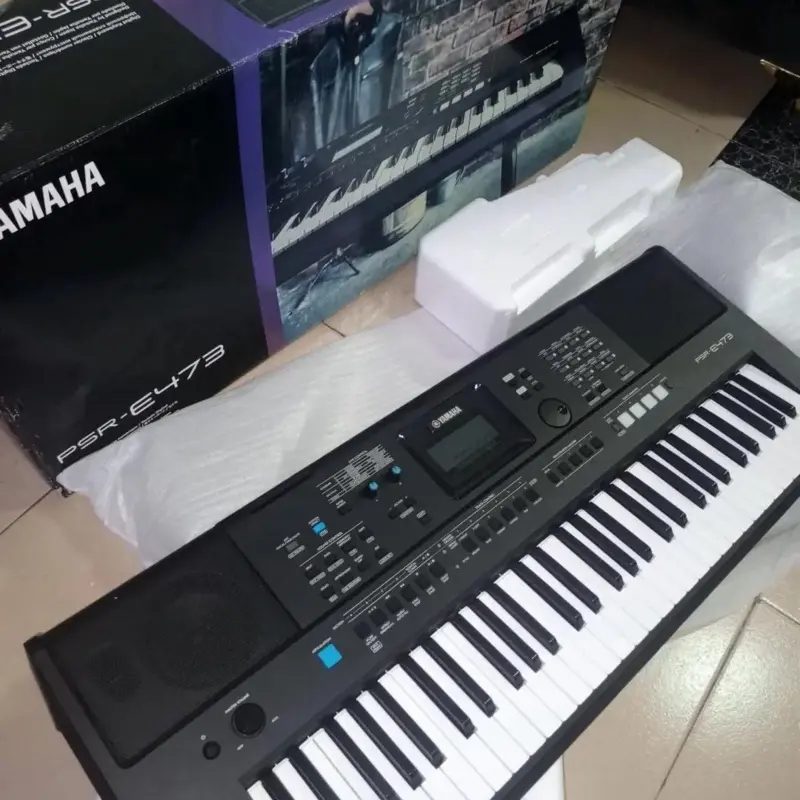 Yamaha PSR-E473 61-Key Portable Digital Keyboard - Built-In Speakers, Multi-Track Recording for Beginner-Intermediate Musicians
