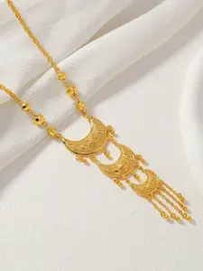 Festival Themed Crescent Moon & Star Design Pendant, Fashion Jewelry for Party, Daily Clothing Decor, Trendy All-match & Exquisite Jewelry for Birthday Gift, Dangling Charms Necklace, Trendy Charm Necklaces, Costume Jewelry Necklace