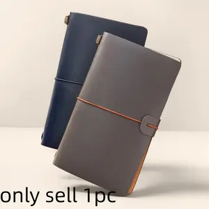 Creative A6 Bound Notebook with Kraft Paper Pages, Durable PVC Storage Bag, Ideal for Travel Diaries & School Supplies