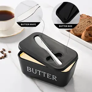 Sealed Butter Cheese Storage Box with Lid and Spreader, Ideal for Kitchen Counter, Baking, Parties, Outdoor Picnics, Weddings