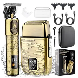 Hair Trimmer and Shaver Set, Cordless Electric Shaver for Men, Waterproof Beard Trimmer Kit, High Performance Hair Clipper and Shaving Kit, Cordless Charging Trimmer, Wireless Hair Cutter