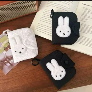 Miffyy Bunny Soft Wallet | Cute Portable Coin Storage | Kawaii Bag Keychain Pendant
