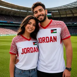 Jordan Soccer Jersey Custom Name Number, Jordanian Football Shirt, Personalized Jordan Fan Jersey, Soccer Gift for Men Women